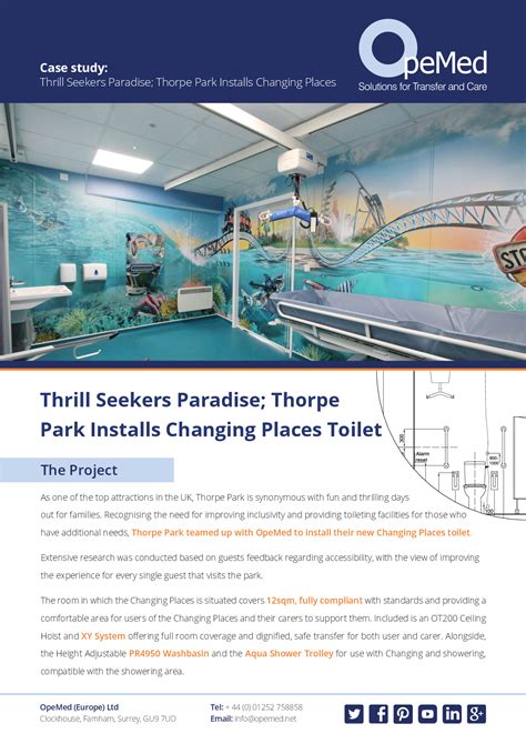 Thrill Seekers Paradise; Thorpe Park Installs Changing Place