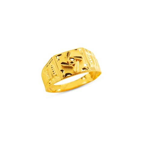 22k Yellow Gold Mens Signet Rings Weeding Bands For Men In Ca