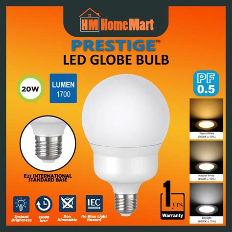 Prestige Led Globe Bulb W K K K Year Warranty