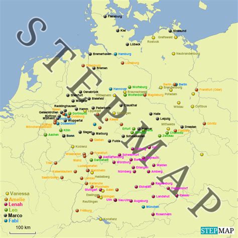 StepMap 2023 Landkarte für Deutschland