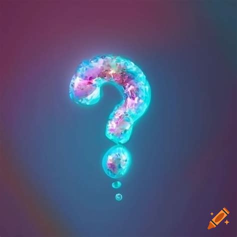 Colorful Abstract Image With A Floating Question Mark On Craiyon