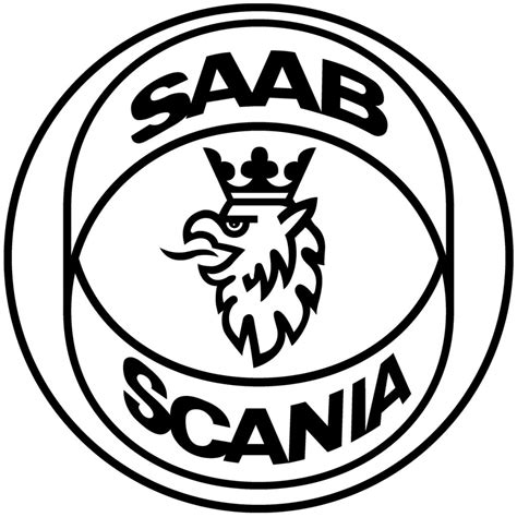 SAAB-SCANIA outline logo sticker