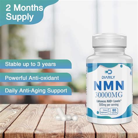 Buy Diarily NMN Nicotinamide Mononucleotide Supplements 30000mg