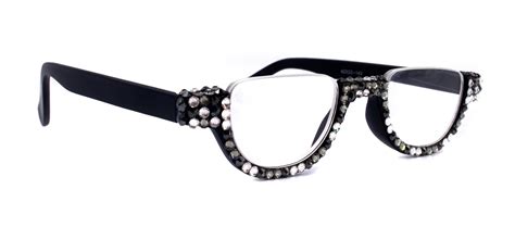 Half Moon bling Woman Reading Glasses Adorned W hematite - Etsy | Woman ...