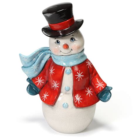 Mb1473 Vintage Snowman In Ready To Paint Cone 04 Ceramic Bisque By