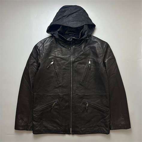 Raf Simons Rare Jil Sander By Raf Simons 5 Zip Leather Jacket Grailed