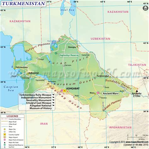 Political Map Of Turkmenistan Artofit