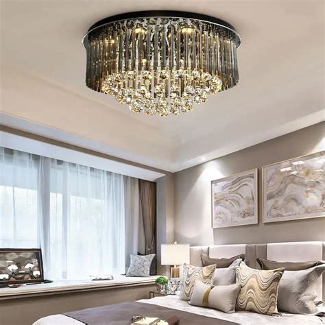 Shop Luxury Black Ceiling Crystal Chandelier for Living, Bedroom ...