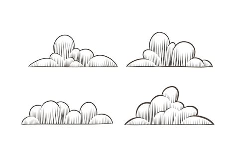 Grabado Colecci N Nubes Dibujadas A Mano Vector Gratis