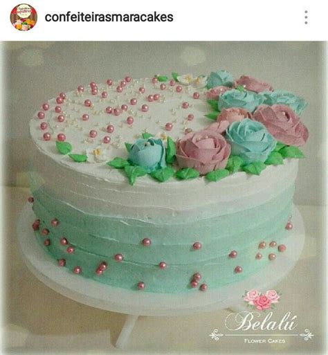 Pin de Scheila Nayara em buttercream cakes Decoração de bolos Bolo