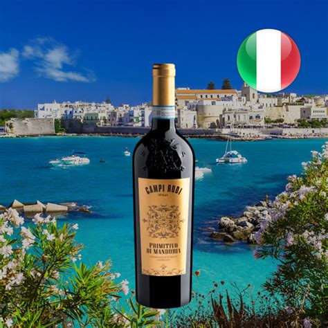 Campi Rudi Primitivo Di Manduria DOC 2021 Vinho Tinto Italiano