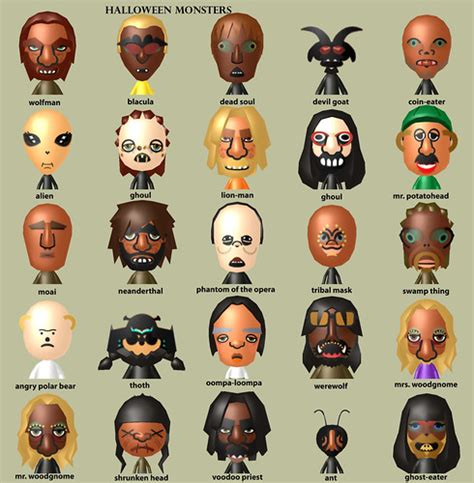 Mii Compilation Halloween Monters Original Miis Created Flickr