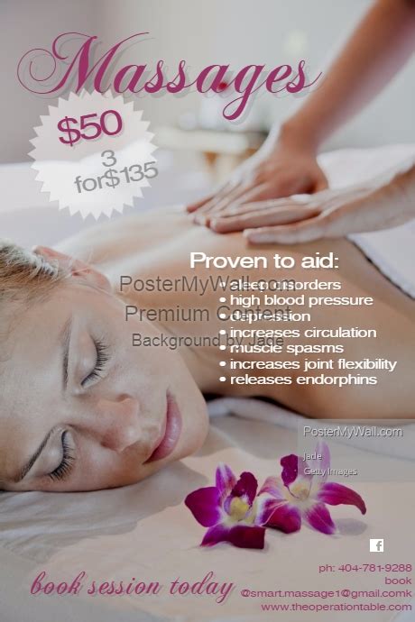 Copy Of Massage Poster Template Postermywall