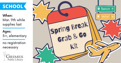 Spring Break Grab And Go Kit Grimes Public Library