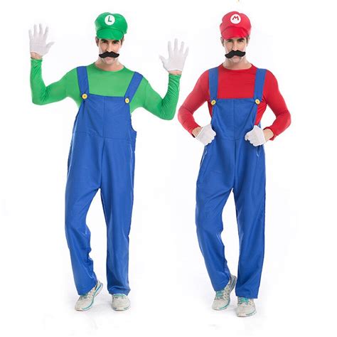 Halloween Adulto Homens Divertido Super Jogo Cosplay Fantasia Mario