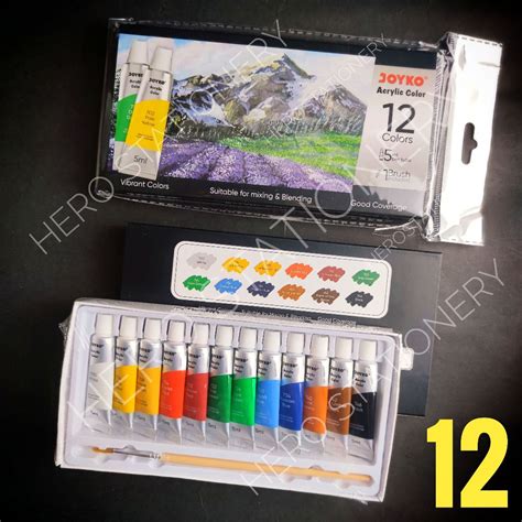 Jual Cat Akrilik Acrylic Vibrant Colours Joyko Set Warna X Ml Acc