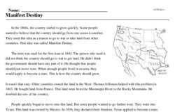 Manifest Destiny American Progress Analysis Worksheets Library