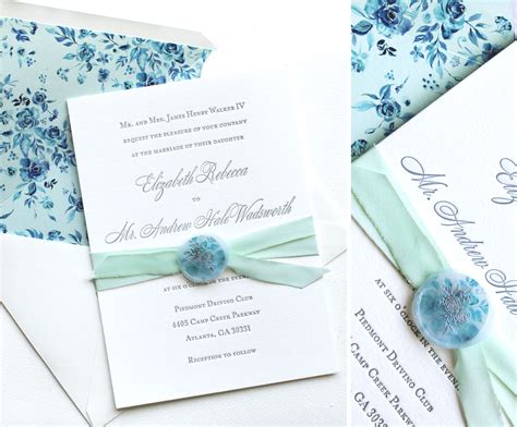 Floral Wax Seal Wedding Invitations Momental Designs