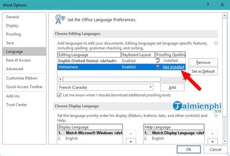Cách cài đặt tiếng Việt cho Office 2019 đổi ngôn ngữ Office 2019