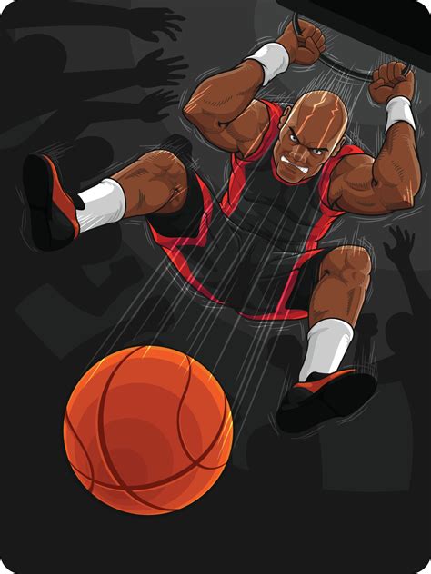 Basketball Player Dunking Drawing