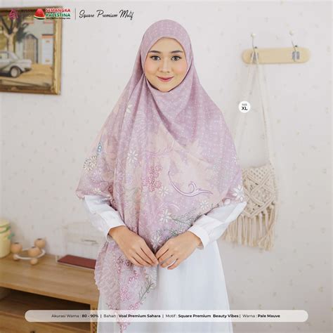 Square Premium Motif Palestine Azkia Hijab Syar I And Fashionable