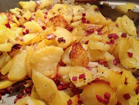 Leichte Ofen Bratkartoffeln Mit Speck Feinkostpunks De