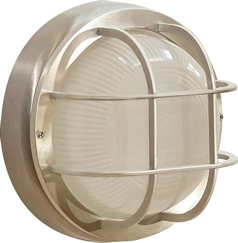 Coramdeo Outdoor 8” Round Led Bulkhead Light Flush Mount For Wall Or