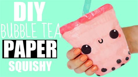 How To Make A Paper Squishy Bubble Tea Youtube