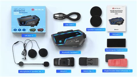 GEARELEC GX10 Bluetooth 5 2 Motorcycle Helmet Intercom System 10 Riders