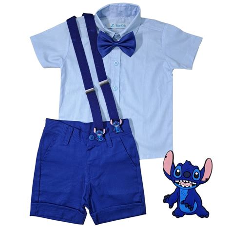 Roupa Stitch Conjunto Infantil Beb Menino Elo