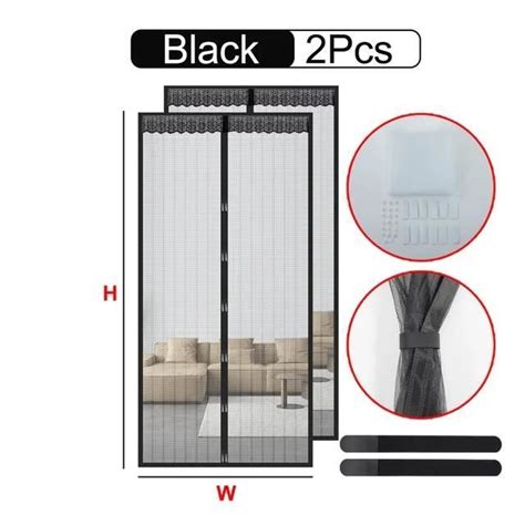 Rideau de porte à écran magnétique anti moustique moustiquaire anti