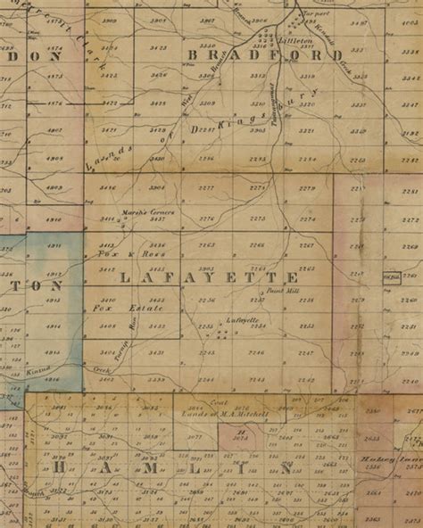 Lafayette Township Pennsylvania 1857 Old Town Map Custom Print Mckean Co Old Maps