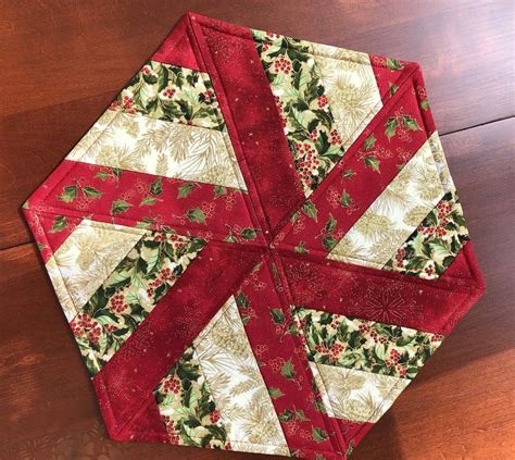 Hexagon Table Topper Quilt Pattern Hexagon Star Quilt Table Patterns