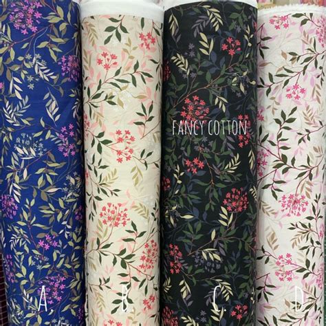 Jual Kain Katun Jepang Motif Flowery F220 Tokai Senko Shopee Indonesia