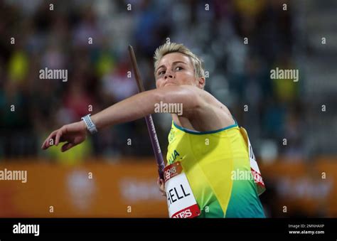 Australias Kathryn Mitchell Competes In The Womens Javelin Throw