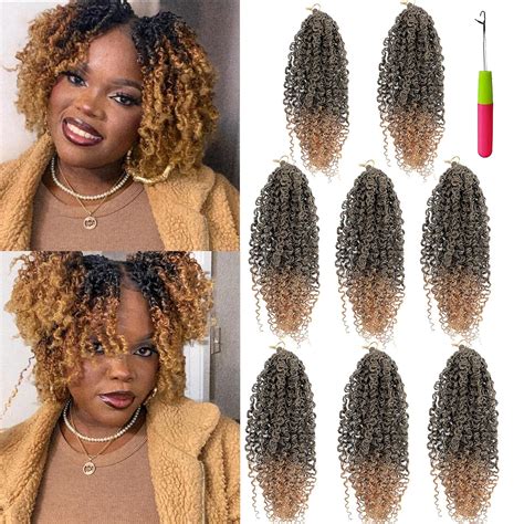 Amazon 8 Inch Pre Looped Yanky Twist Crochet Hair 8 Packs 30