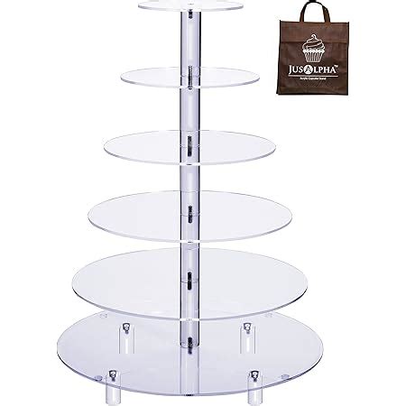 Amazon Jusalpha Large 7 Tier Acrylic Round Cake Stand Cupcake