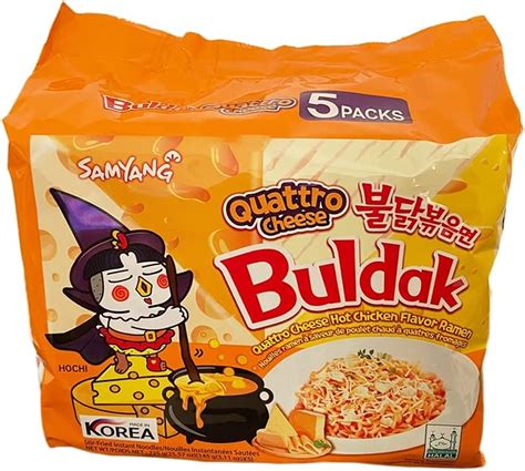 Samyang Buldak Quattro Cheese Ramen Hot Chicken Flavor Ramen Pack Of 5