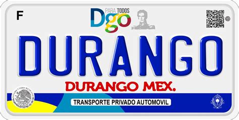 Durango Placas México Placas De Licencia Personalizadas Etsy