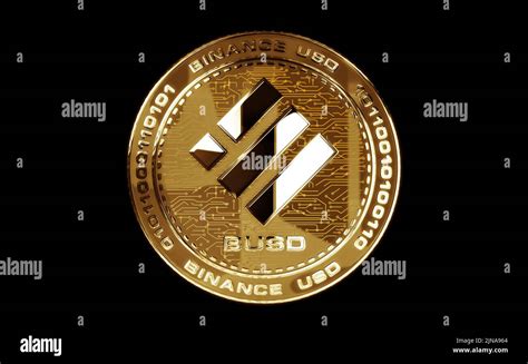 Binance Busd Stablecoin Cryptocurrency Isolated Gold Coin On Green