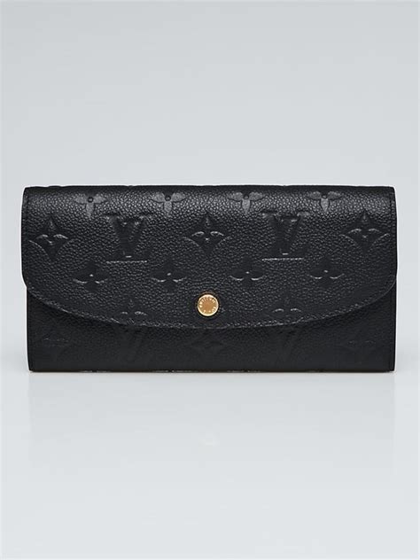 Louis Vuitton Black Monogram Empreinte Leather Emilie Wallet Yoogis Closet