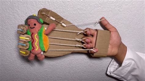 How To Make A Robotic Hand From Cardboard Youtube