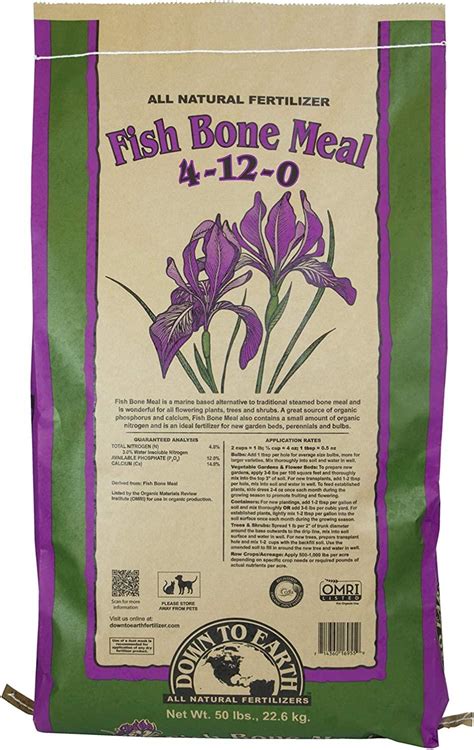 Down To Earth Organic Fish Bone Meal Fertilizer Mix