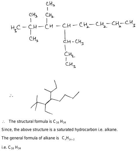 What Is The Structural Formula Of 3 Ethyl 4 1 Methylpropyl 2 2