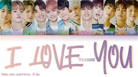 Treasure ‘사랑해 I Love You Color Coded Lyrics Engromhan가사 Youtube