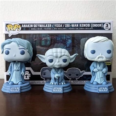 Funko Pop Star Wars Across The Galaxy Force Ghost 3 Pack Anakin