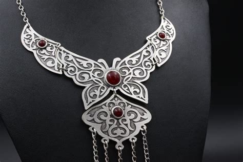 Hand Crafted Silver Plated Turkish Ottoman Necklace Zn3 Nirvana