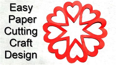 Easy Paper Cutting Design Easy Paper Cutting Craft Design Youtube