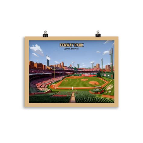 Vintage Fenway Park Poster Relive The Glory Of Americas Etsy