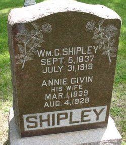 Annie Givin Shipley M Morial Find A Grave